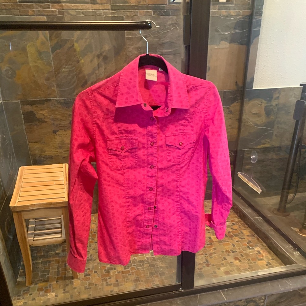 Pink Snap/down Western Shirt